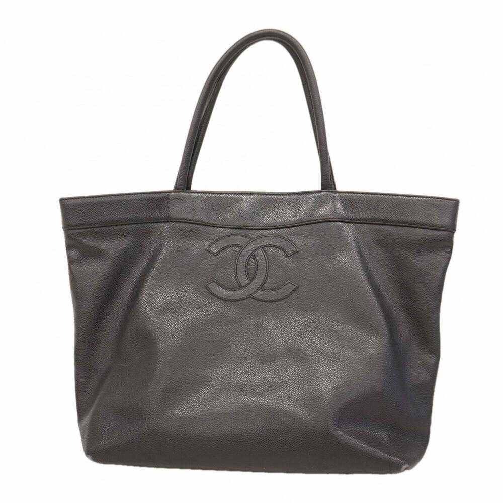CHANEL Black Caviar Leather Tote Bag - Picture 1 of 12